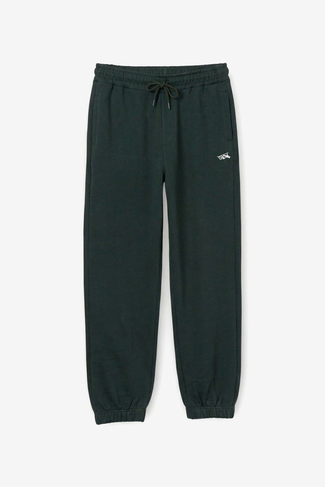 Pantalón jogger con puño y bolsillos verde, chico.
