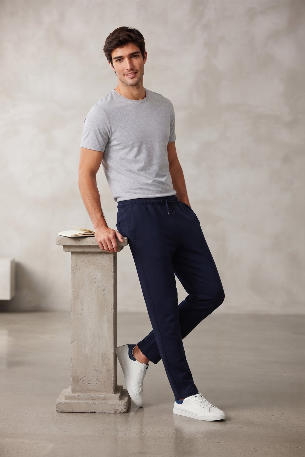 Pantalón jogger azul , chico.