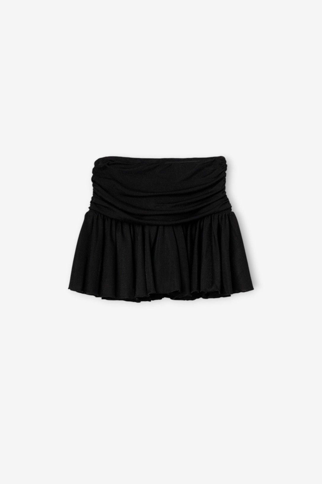 Bermuda efecto minifalda negra