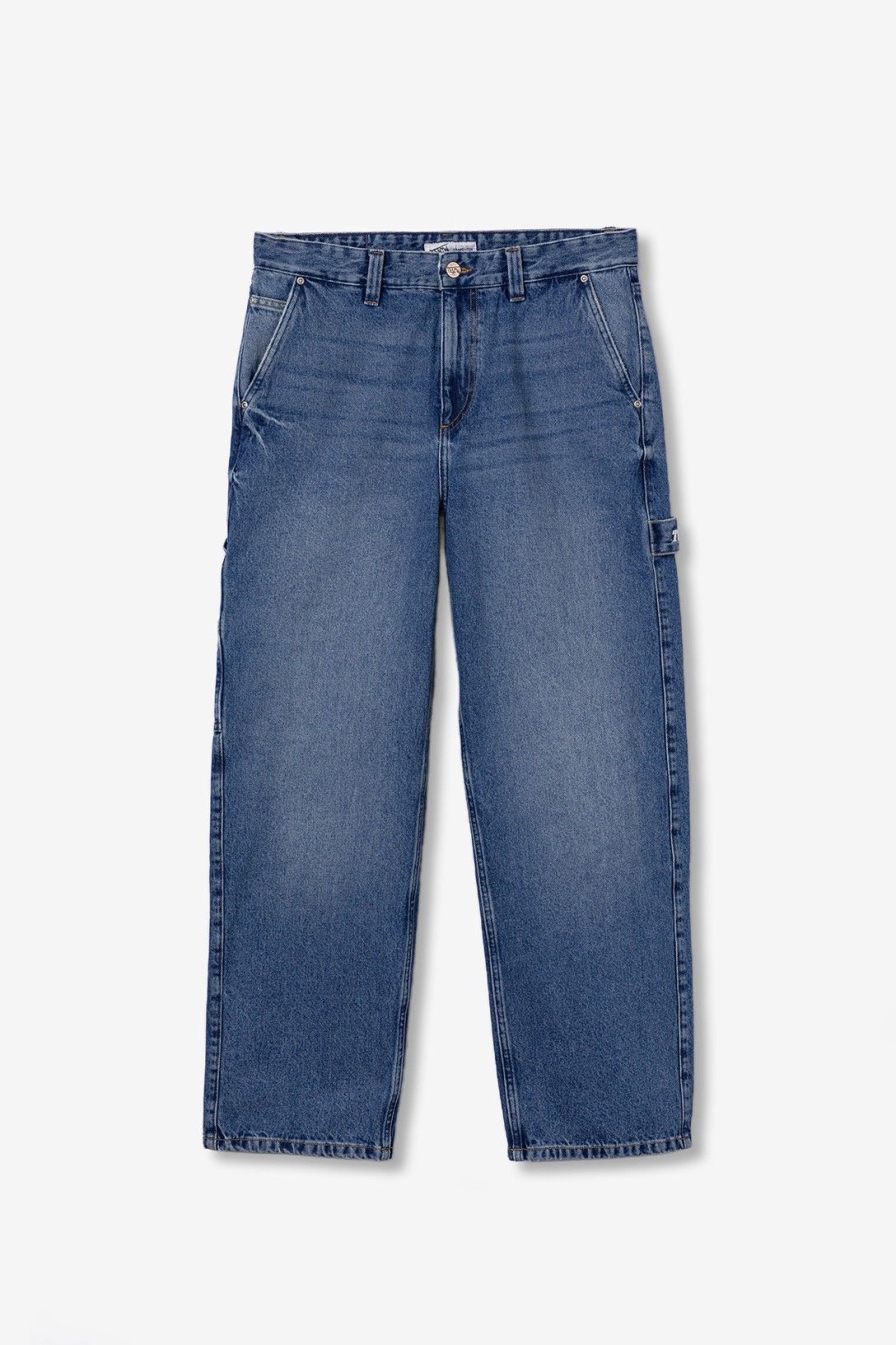 Pantalón vaquero recto presilla lateral