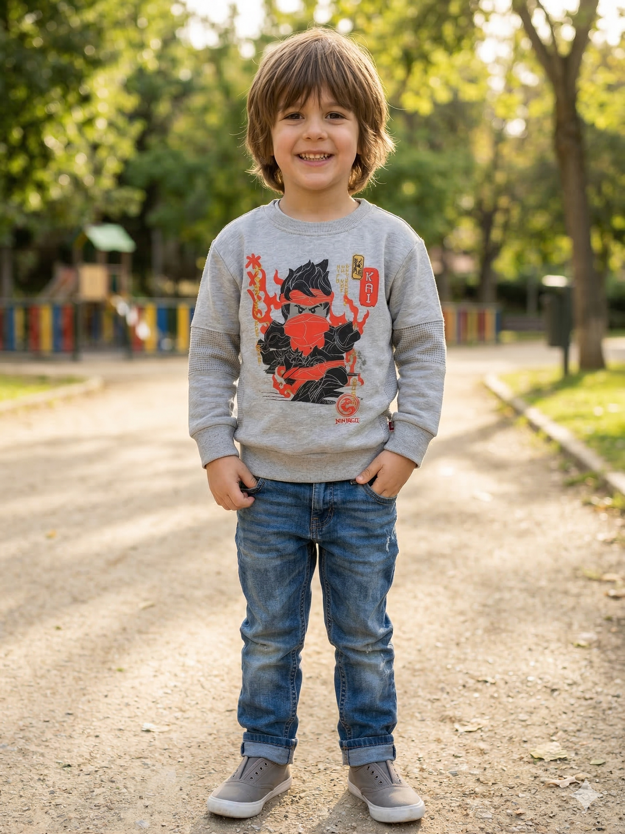 Sudadera sin capucha Gris LEGO Ninja