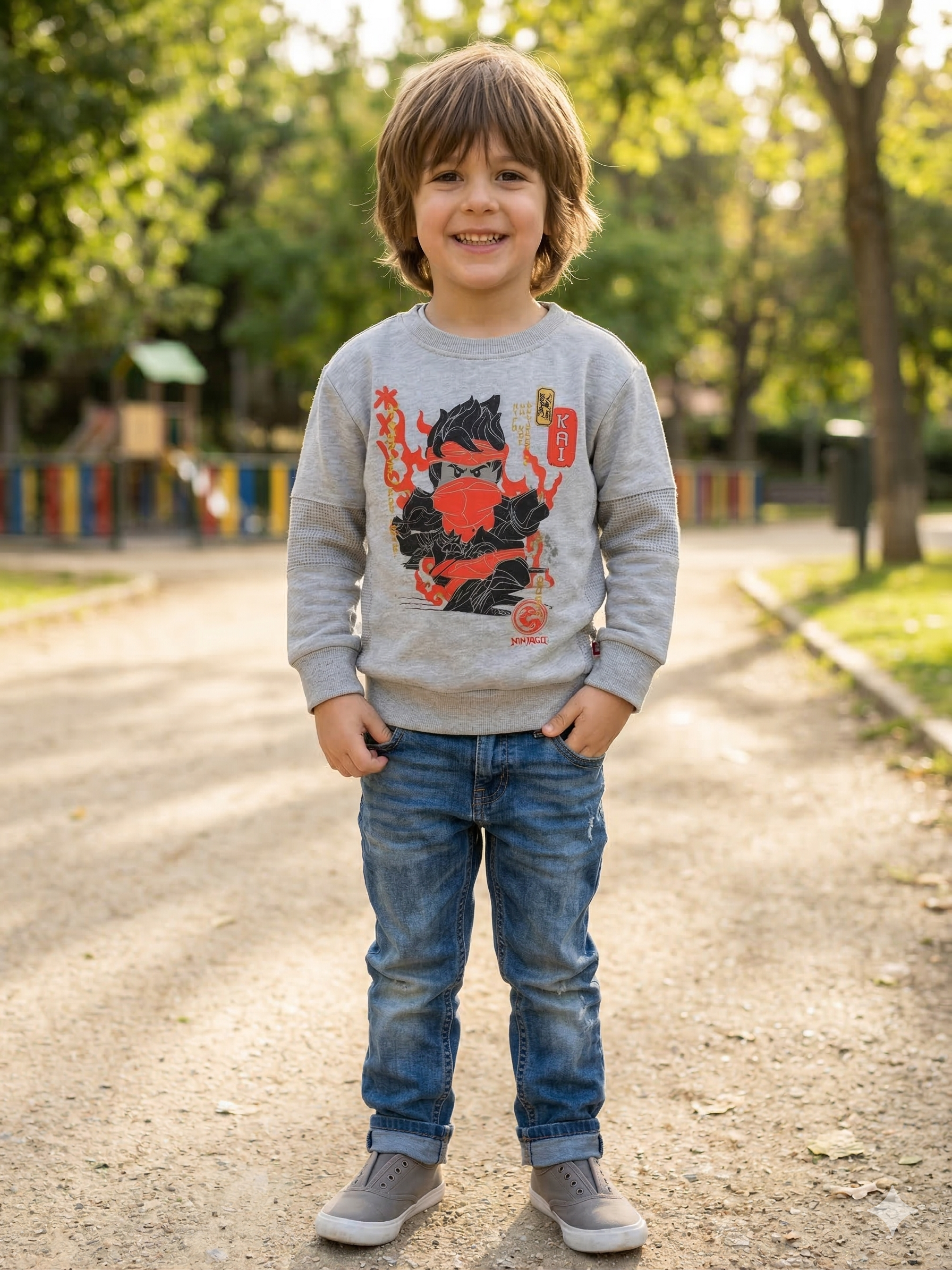 Sudadera sin capucha Gris LEGO Ninja