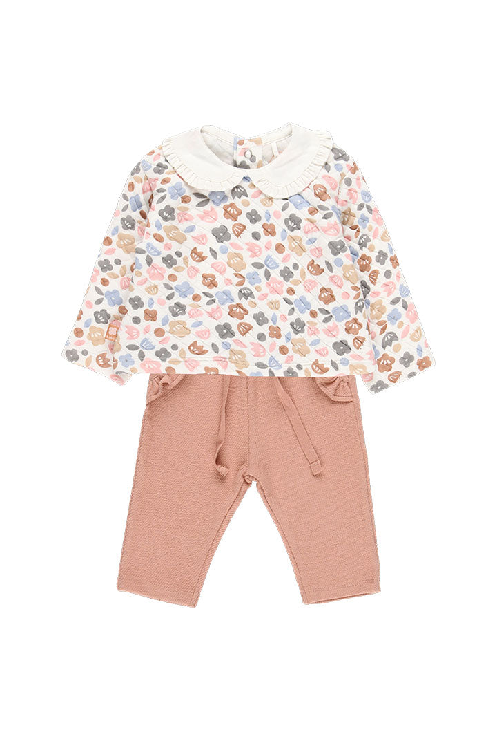 Conjunto punto flores de bebé niña