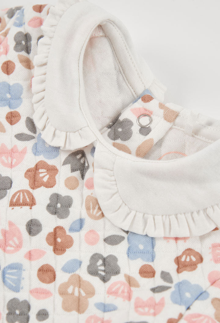 Conjunto punto flores de bebé niña
