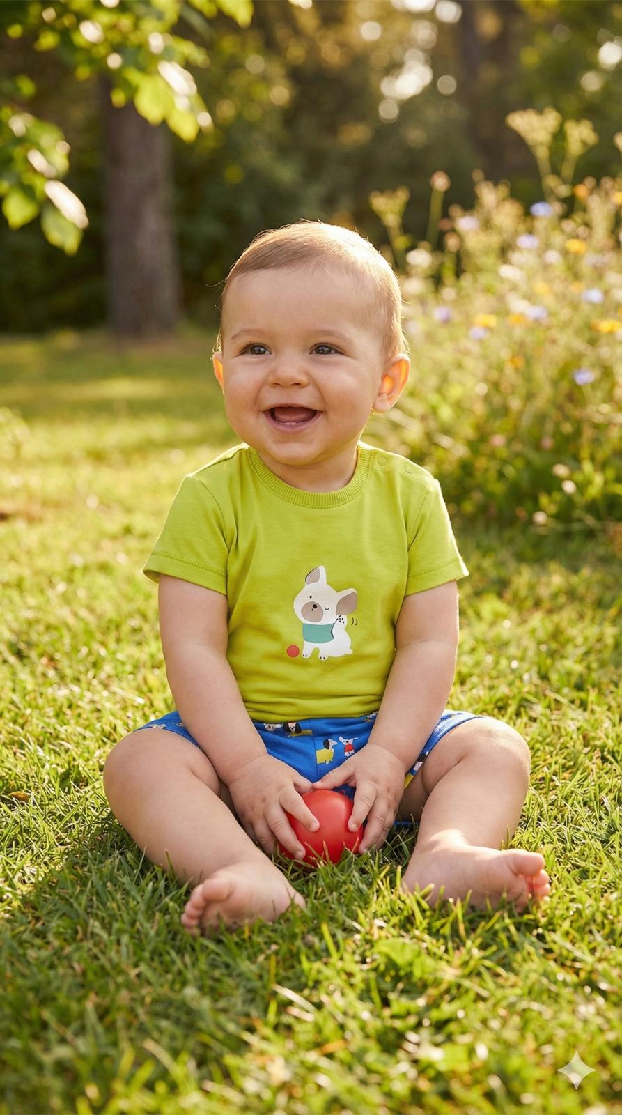 Conjunto Pantalón Corto  y Camiseta Bebé