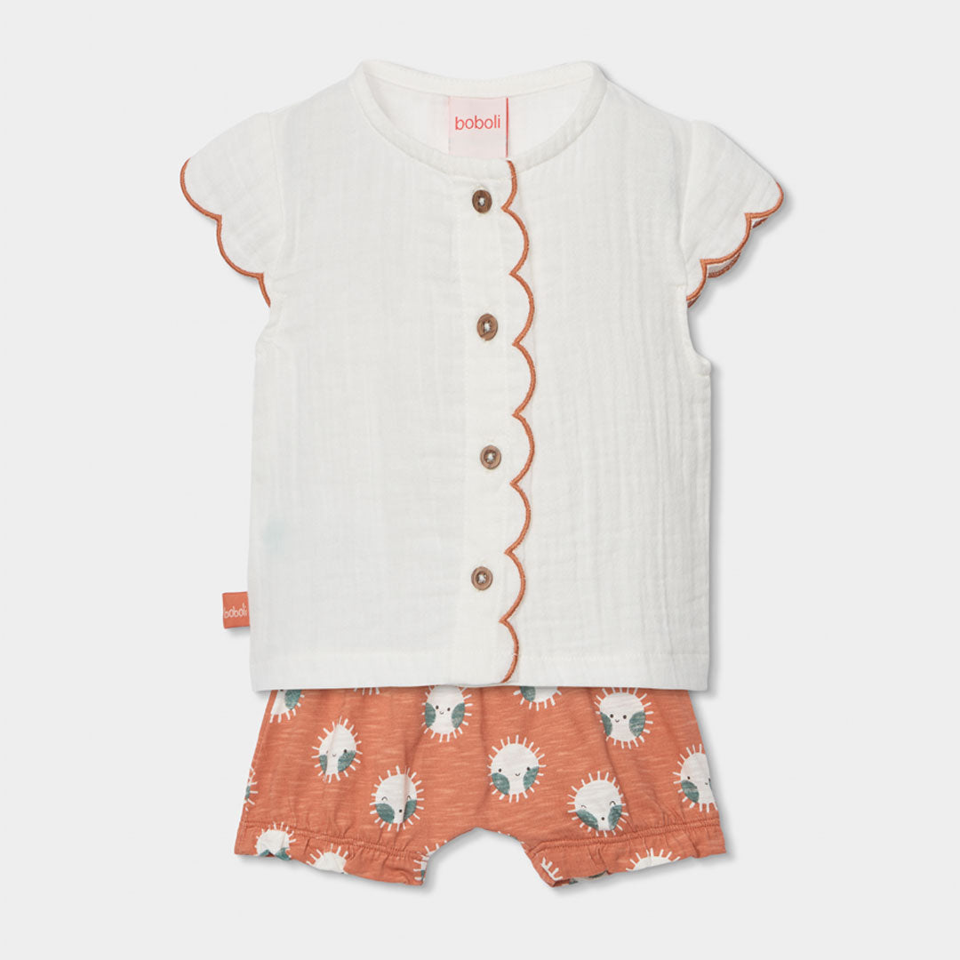 Conjunto algodón de bebé niña