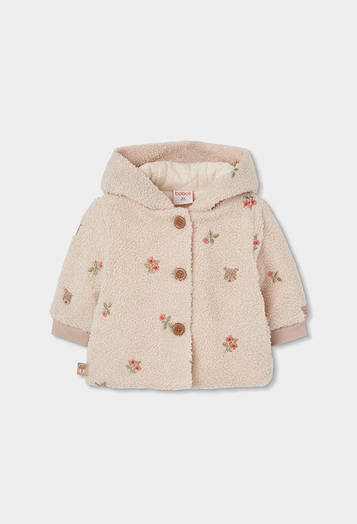 Chaqueta borreguito bordada de bebé