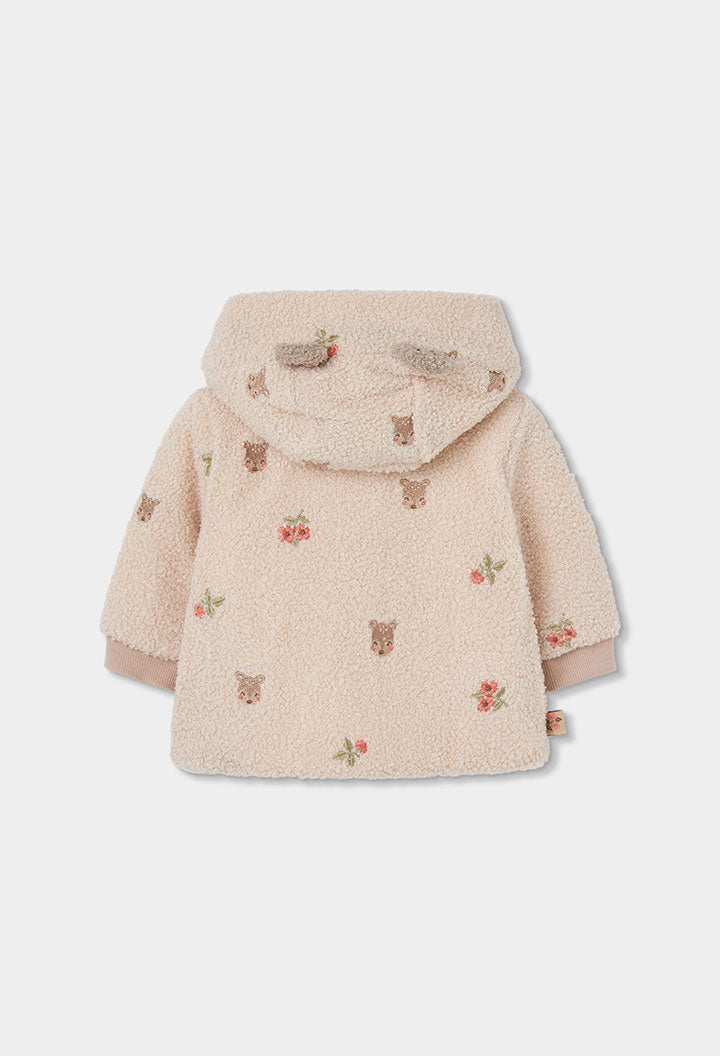 Chaqueta borreguito bordada de bebé