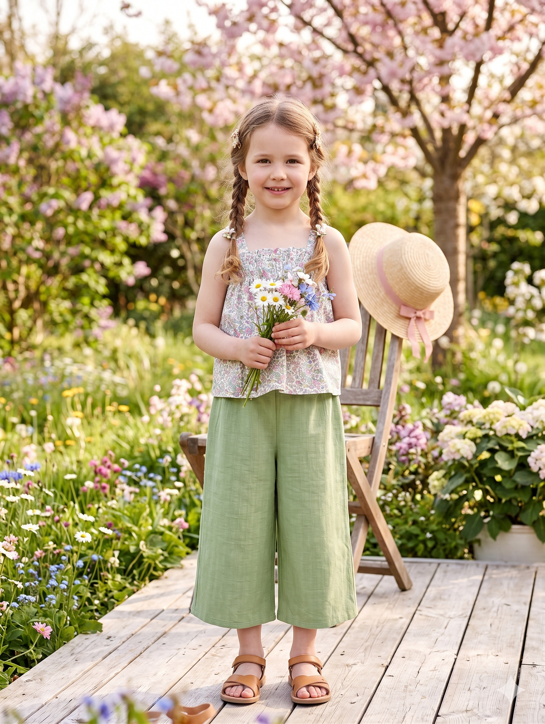 Conjunto niña top y pantalón Pisa