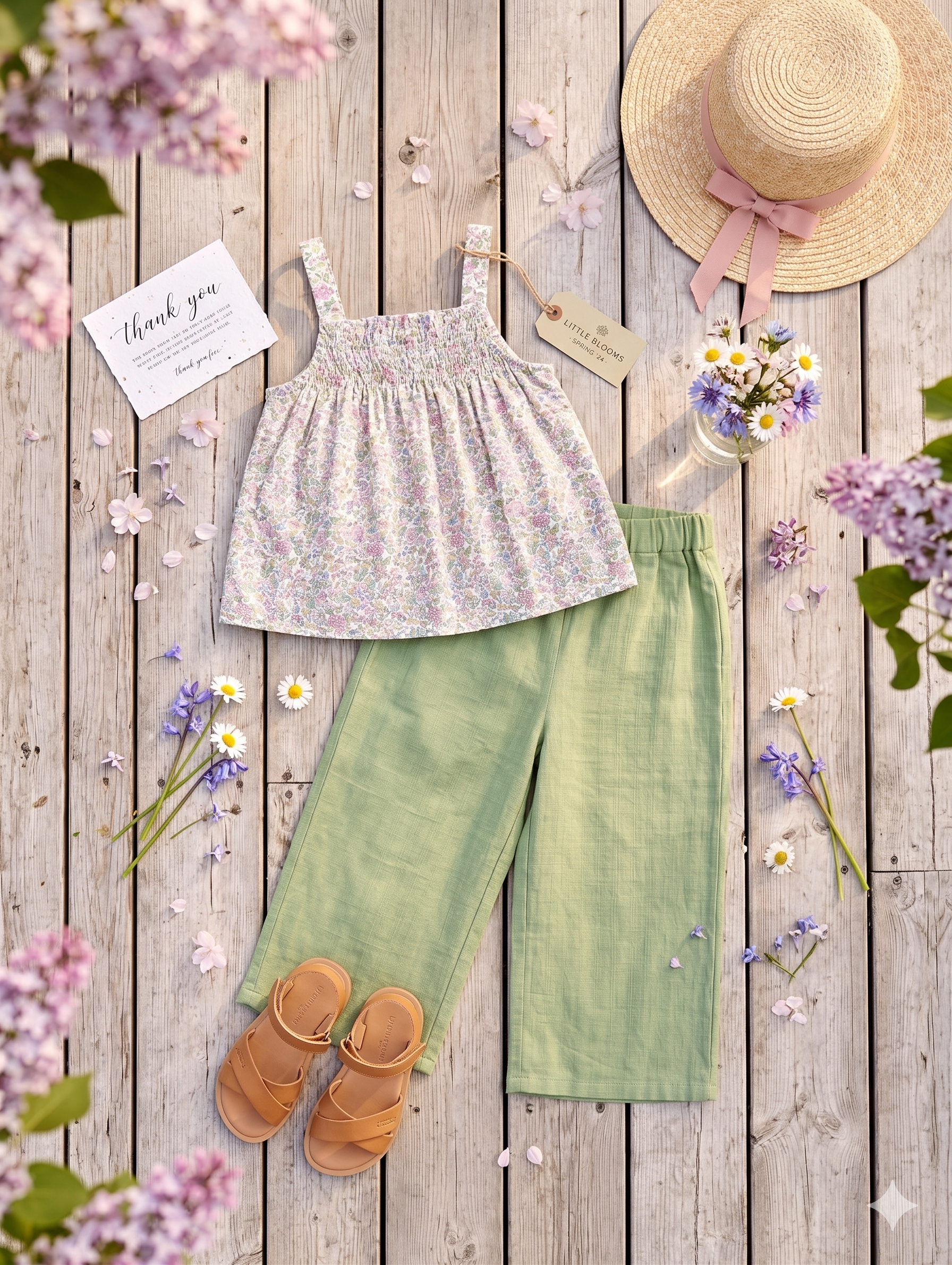 Conjunto niña top y pantalón Pisa