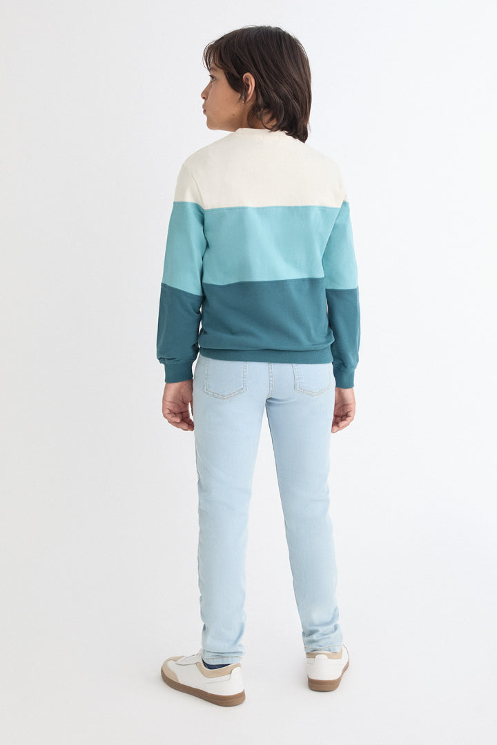 Sudadera tricolor Niño