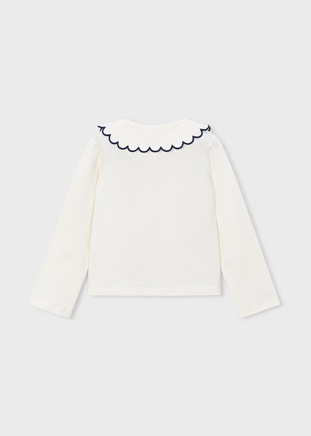 Polo manga larga básico niña