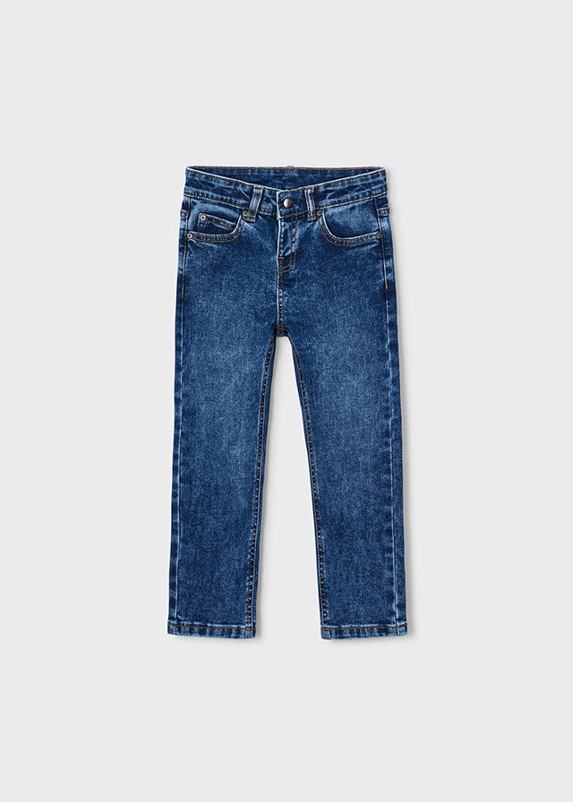 Pantalón tejano regular fit basico, niño.
