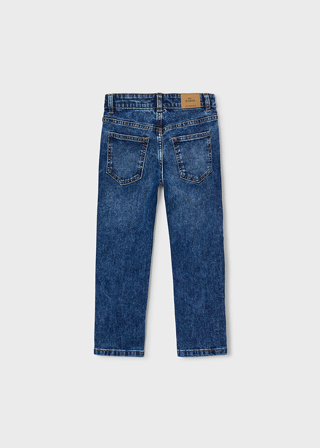 Pantalón tejano regular fit basico, niño.