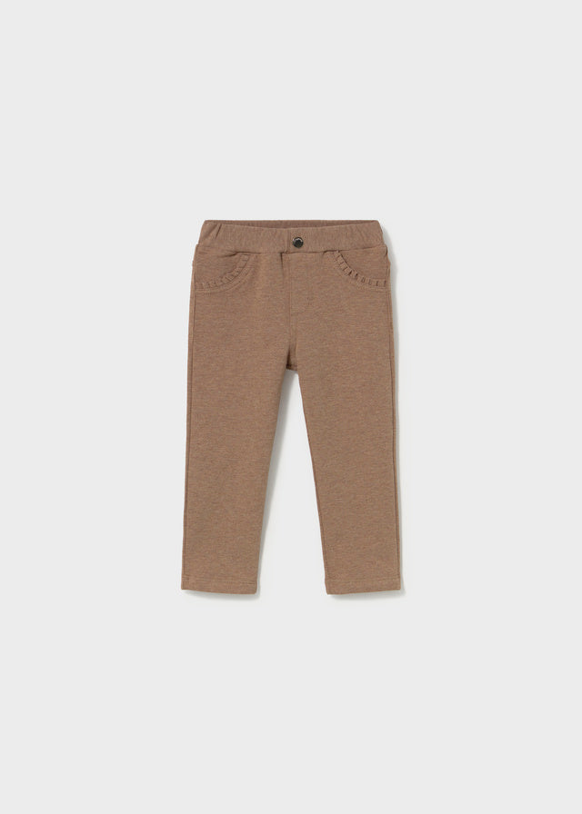 Pantalon felpa básico bebé niña
