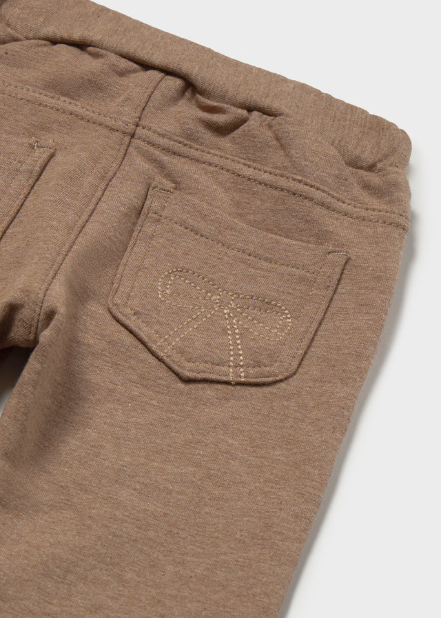Pantalon felpa básico bebé niña