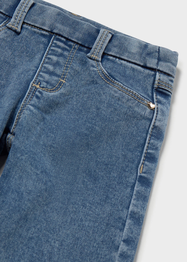Pantalon cerrado tejano básico bebé niña
