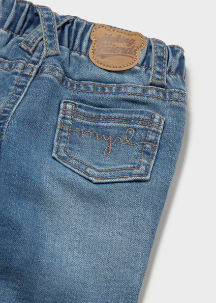 Pantalon largo tejano basico bebé niño
