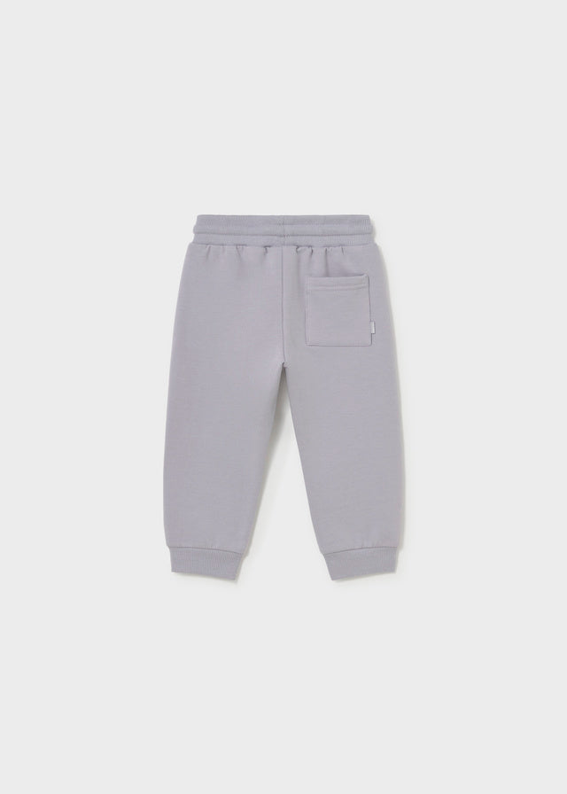 Pantalon felpa basico puños bebé niño