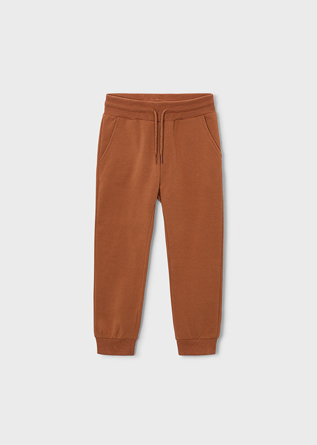Pantalon felpa basico puños, niño.