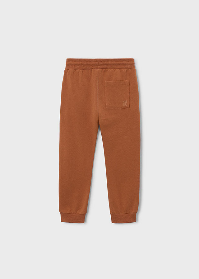 Pantalon felpa basico puños, niño.