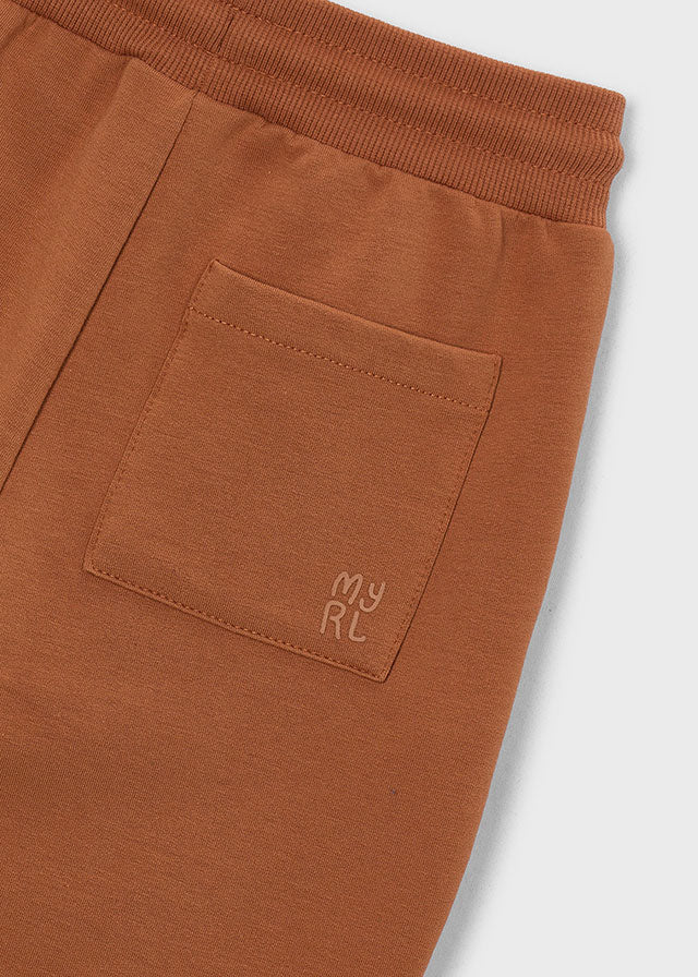 Pantalon felpa basico puños, niño.