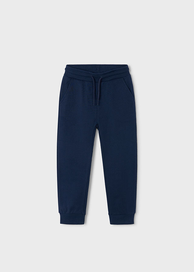 Pantalon felpa basico puños niño