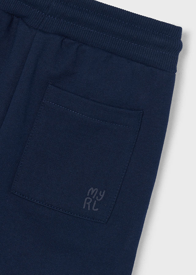 Pantalon felpa basico puños niño