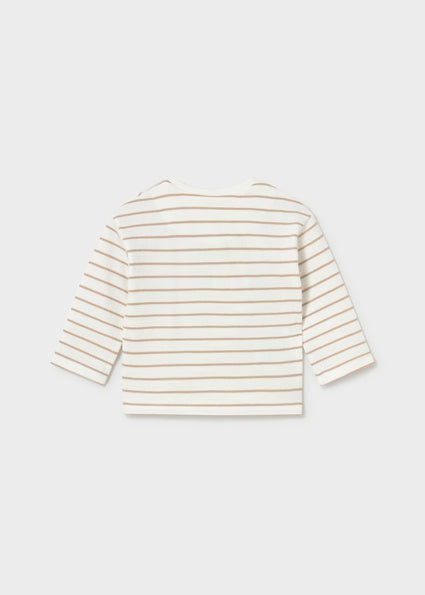 Camiseta manga larga apliques bordado
