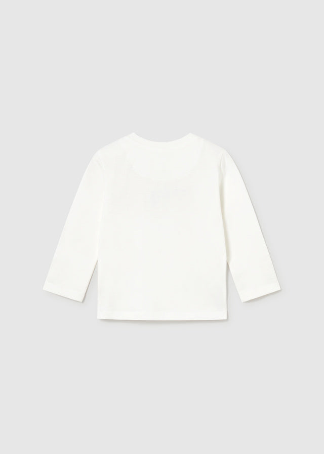 Camiseta manga larga caritas bebé niño.