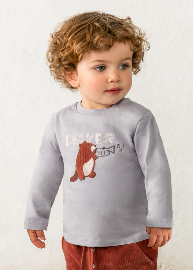 Camiseta manga larga musicos bebé niño