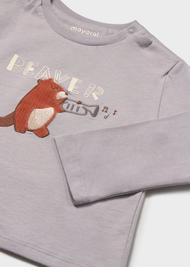 Camiseta manga larga musicos bebé niño