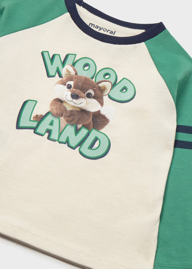 Camiseta manga larga peluche