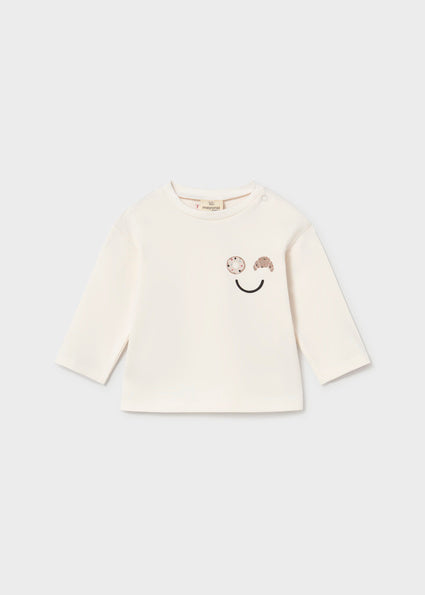Camiseta manga larga unisex bebé.