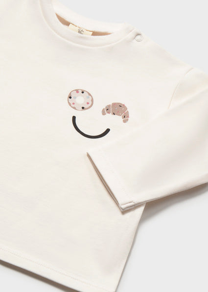 Camiseta manga larga unisex bebé.