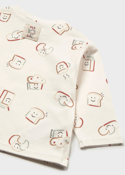 Camiseta manga larga unisex bebé.
