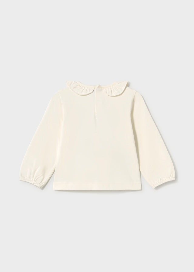 Camiseta manga larga vestir bebé niña