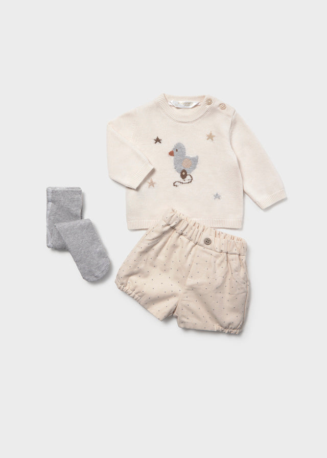 Conjunto pantalon corto leotardo bebé niño