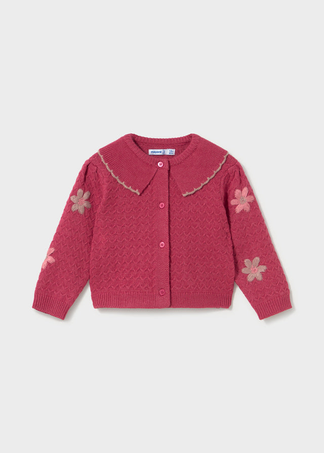 Rebeca tricot flores bordados