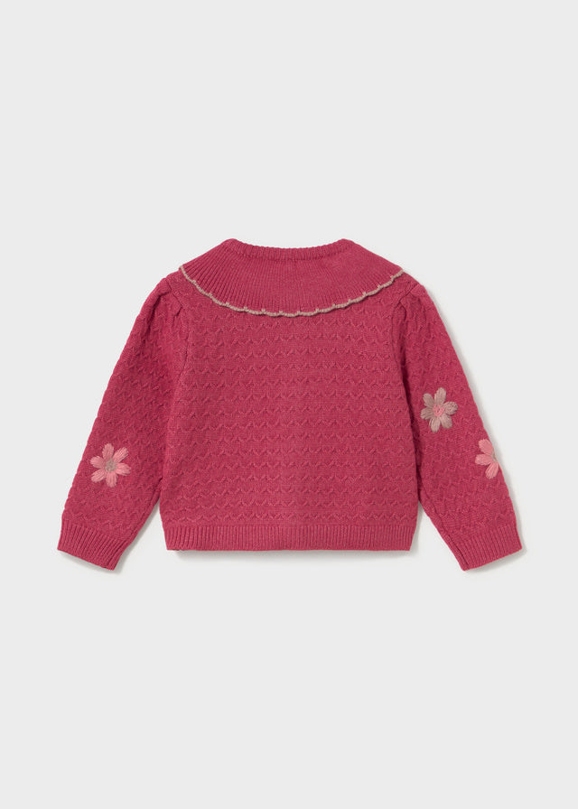 Rebeca tricot flores bordados