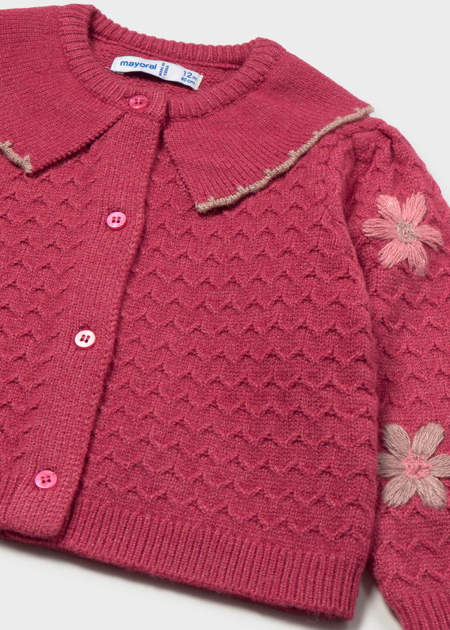 Rebeca tricot flores bordados