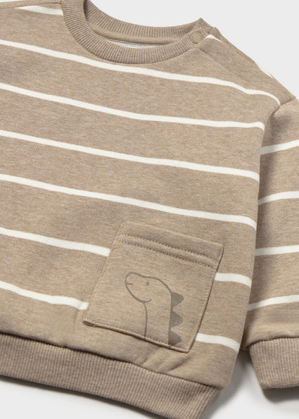 Sudadera con bolsillo dinosaurio