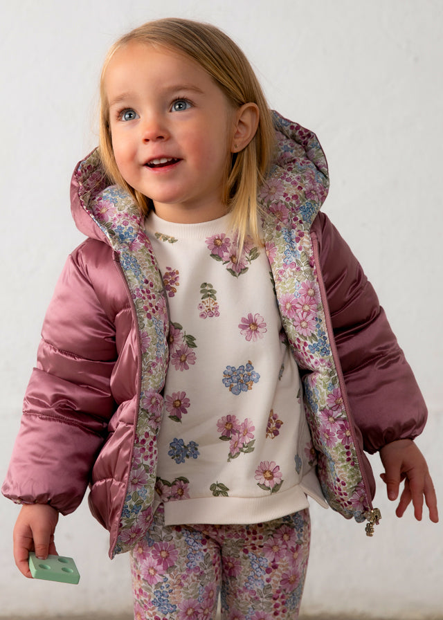 Chaqueton reversible bebé niña