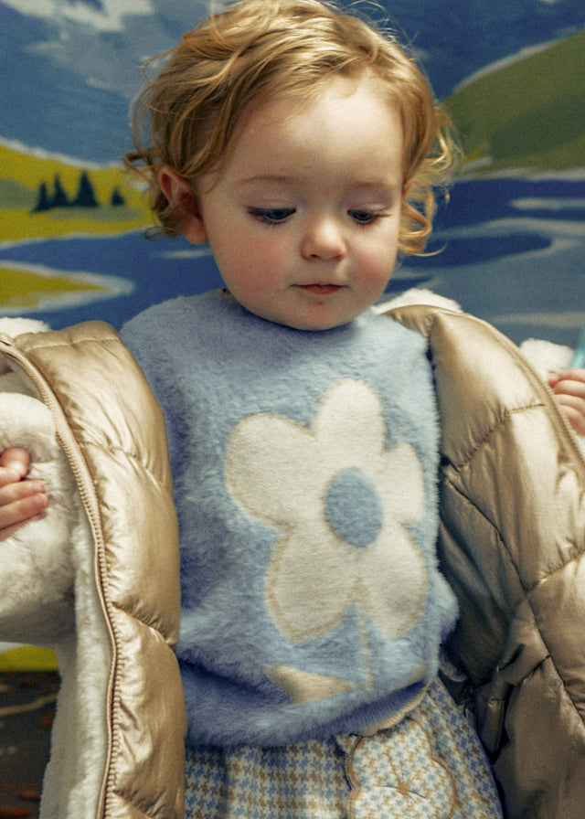 Chaqueton reversible pelo bebé niña.