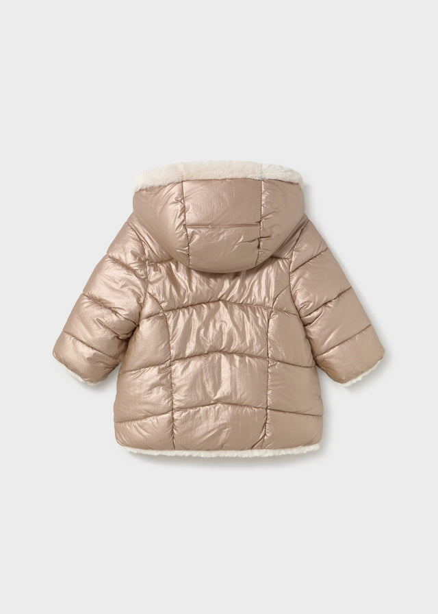 Chaqueton reversible pelo bebé niña.