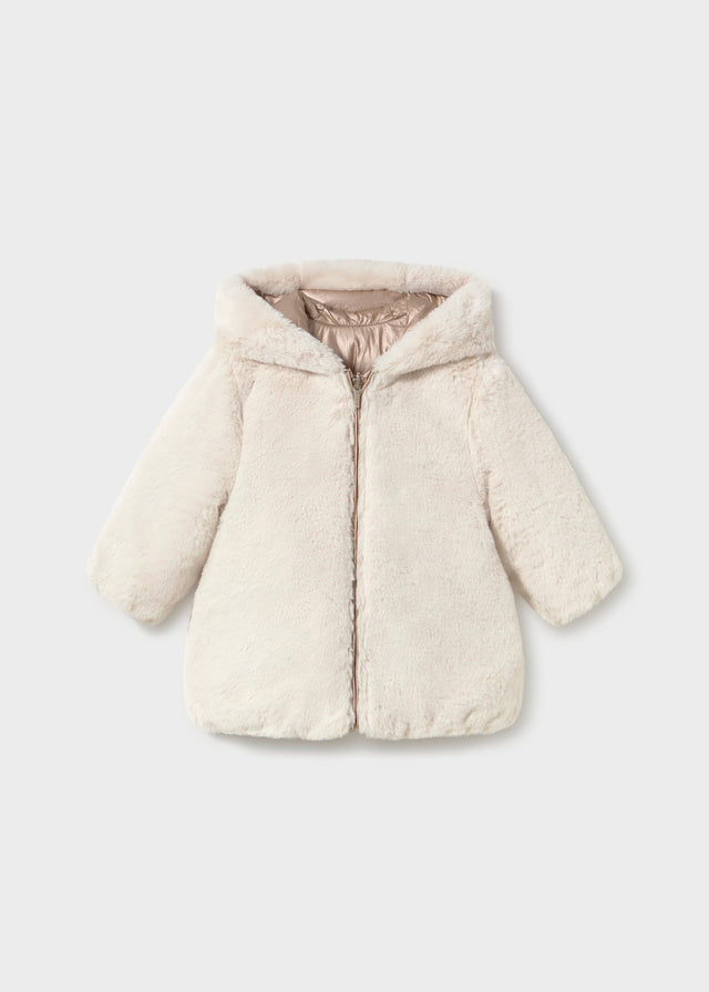 Chaqueton reversible pelo bebé niña.