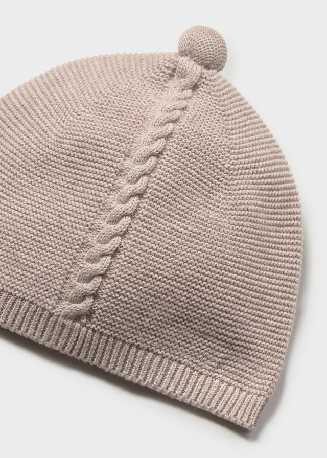 Conjunto polaina y gorro tricot
