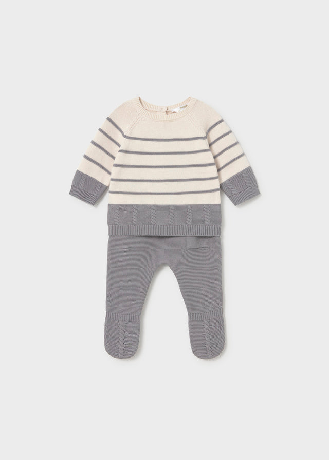 Conjunto polaina tricot bebé niño