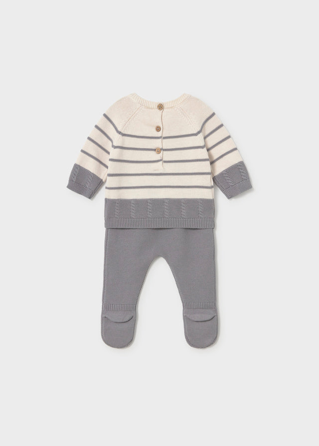 Conjunto polaina tricot bebé niño