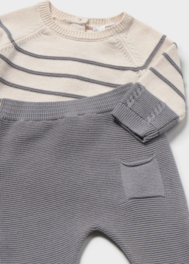 Conjunto polaina tricot bebé niño